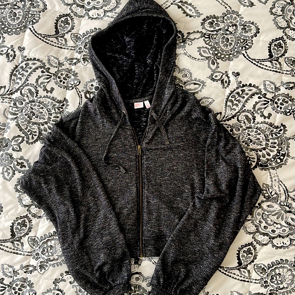 Make + Model Gray Hooded Sweater - image 1